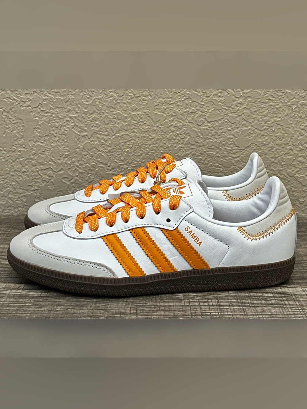 Adidas Samba OG "White Equipment Orange" Women's Shoes Size-6.5